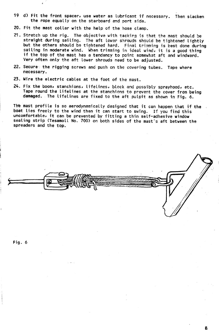 Fig. 6 – Befestigung der Lifelines am Heckkorb